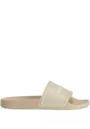 Woolrich logo-embossed slides - Neutrals