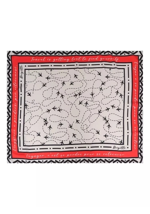 Brigitte plane-print beach cover-up - Neutrals