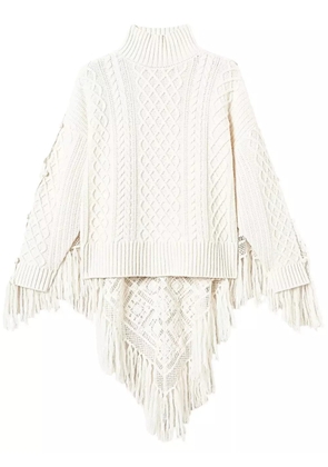 TWINSET scarf-detail sweater - Neutrals