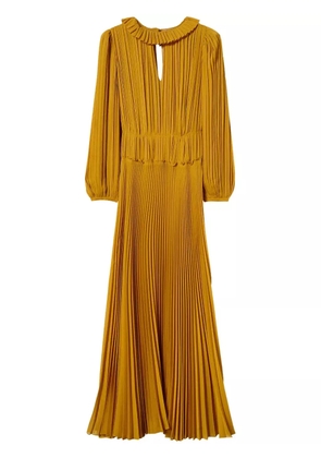 TWINSET pleated georgette dress - Yellow