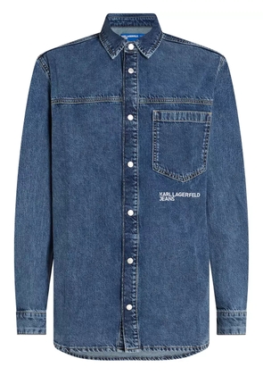 Karl Lagerfeld Jeans embroidered denim shirt - Blue