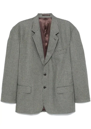 Random Identities dogtooth blazer - Green
