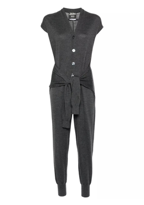 Jean Paul Gaultier Pre-Owned 1990s belted virgin wool jumpsuit - Grey