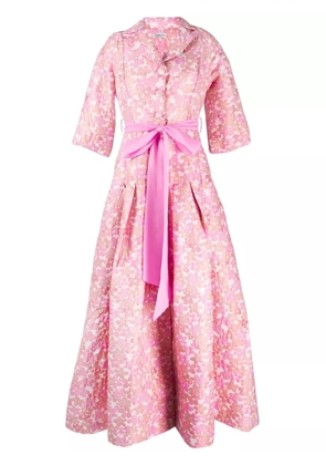 Baruni Loretta floral-print gown dress - Pink