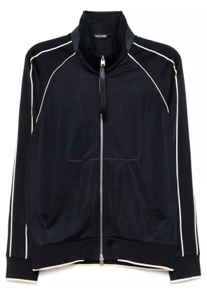 TOM FORD piping-detail sports jacket - Blue
