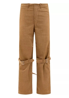 KAPITAL buckle-strap trousers - Neutrals