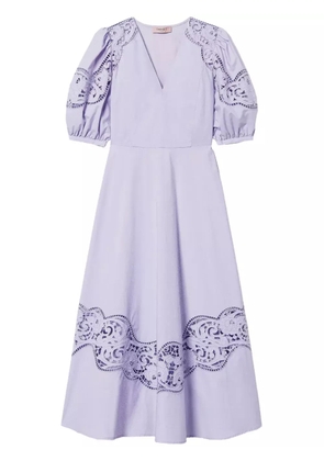 TWINSET openwork midi dress - Purple