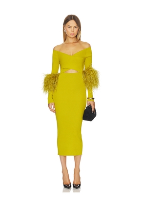 Lapointe Matte Viscose Cross Front Dress in Green. Size M. Also in L, S.