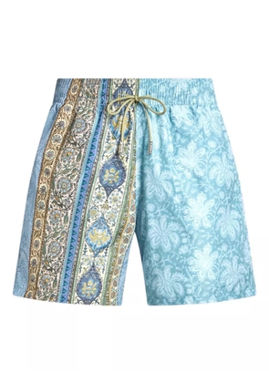 ETRO abstract-pattern swim shorts - Blue