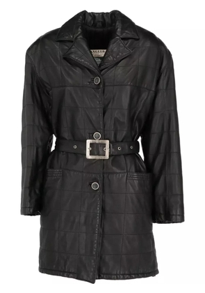 A.N.G.E.L.O. Vintage Cult 1990s leather belted coat - Black