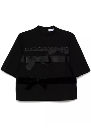 Dice Kayek bow-detail t-shirt - Black