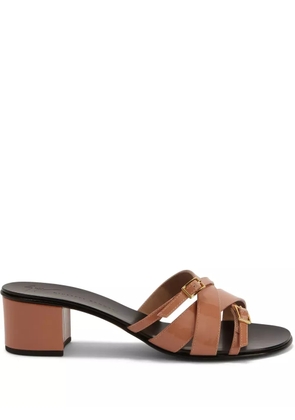 Giuseppe Zanotti 40mm Alhima buckle leather sandals - Neutrals