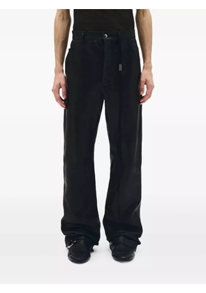 Ann Demeulemeester leather trousers - Black