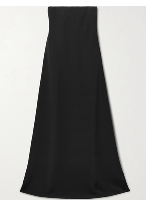 The Row - Pau Strapless Silk-cady Gown - Black - US0,US2,US4,US6
