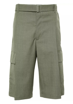 Études Studio Envol belted tailored shorts - Green