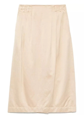 Peserico satin midi skirt - Neutrals