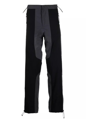 J.LAL colour-block panelled trousers - Black