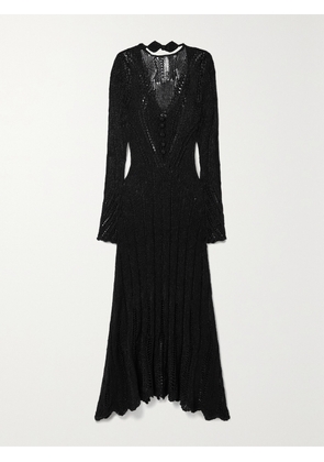 Norma Kamali - Crochet-knit Maxi Dress - Black - xx small,x small,small,medium,large,x large