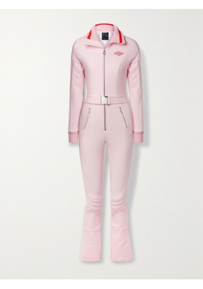 Cordova - The Modena Belted Quilted Striped Ski Suit - Pink - x small,small,medium,large