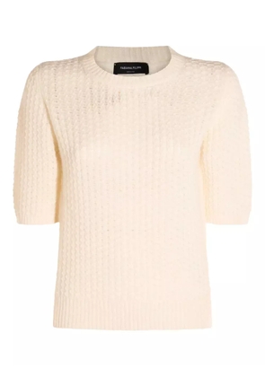 Fabiana Filippi textured short-sleeved sweater - Neutrals