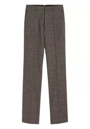AMI Paris wool-cotton straight-leg trousers - Brown
