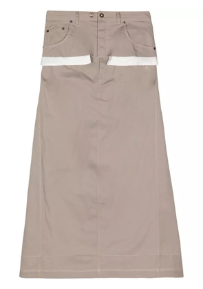 ACT Nº1 layered cotton skirt - Neutrals