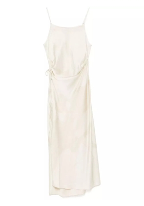 Feng Chen Wang satin-finish mid dress - White