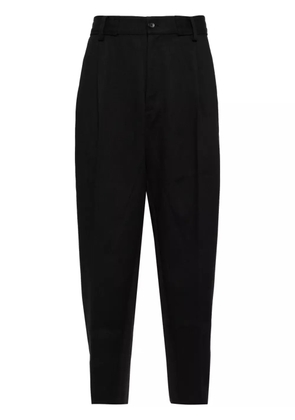 CROQUIS Tapered Twill trousers - Black