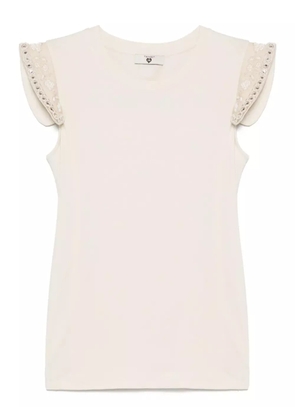 TWINSET bead-detailing T-shirt - Neutrals