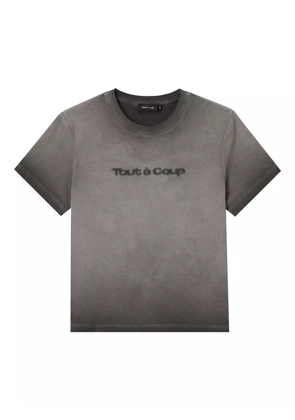 tout a coup logo-print T-shirt - Grey