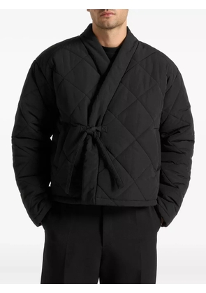 Manière De Voir Emil quilted wrap jacket - Black