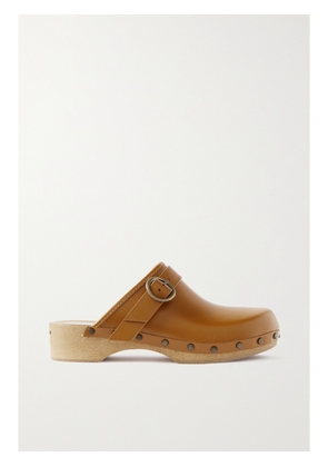 Isabel Marant - Thalie Buckled Studded Leather Clogs - Brown - FR35,FR36,FR37,FR38,FR39,FR40,FR41