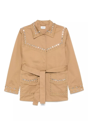 P.A.R.O.S.H. stud-embellished jacket - Brown