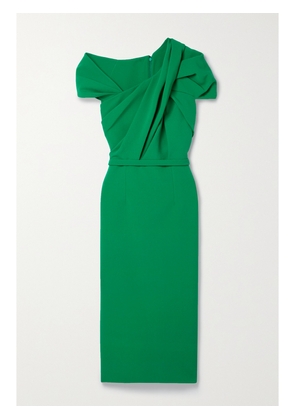 SAFIYAA - Dania Draped Cady Midi Dress - Green - FR 34,FR 36,FR 38,FR 40,FR 42,FR 44,FR 46