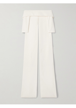 SAFIYAA - Bellara Off-the-shoulder Crepe Cape - Ivory - FR 34,FR 36,FR 38,FR 40,FR 42,FR 44,FR 46