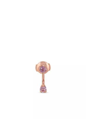 Anita Ko 18K rose gold Orbit sapphire single earring - Pink