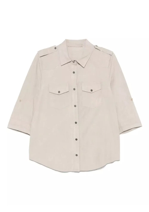 Salvatore Santoro suede shirt - Grey