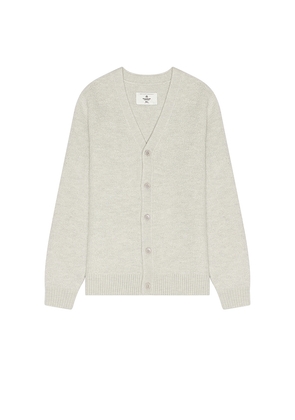 Reigning Champ Textured Boucle Turf Cardigan in Grey. Size L. Also in XL/1X.