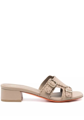 Santoni 35mm buckle-detailed sandals - Neutrals