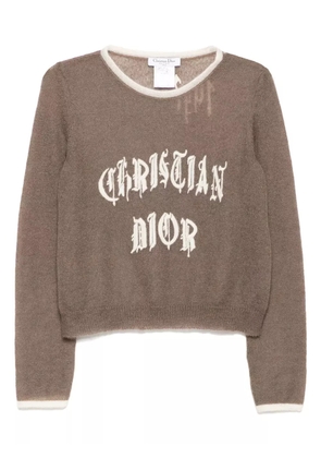 Christian Dior Pre-Owned 2002 logo-embroidered top - Brown