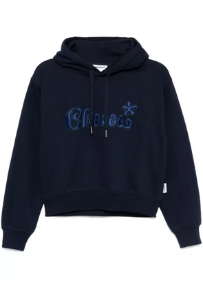 CHOCOOLATE logo-patch hoodie - Blue