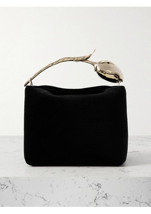 Erdem - Bloom Mini Velvet Clutch Bag - Black - One size