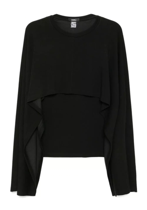 Goen.J ribbed cape top - Black