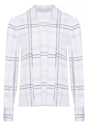 Ports 1961 checked tie-strap shirt - White