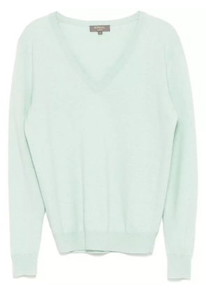 N.Peal Phoebe V Neck jumper - Green