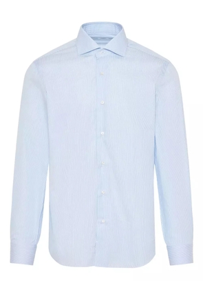 Barba micro-stripe shirt - Blue