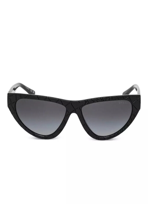 GUESS EYEWEAR cracked-pattern cat-eye sunglasses - Black