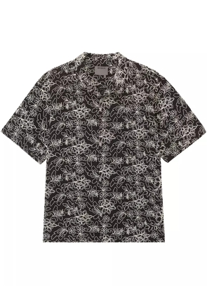 Musium Div. floral-print shirt - Black