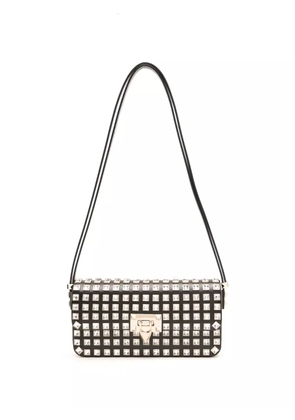 Valentino Garavani Rockstud E/W leather shoulder bag - Black