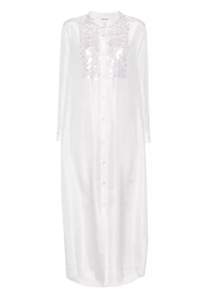 P.A.R.O.S.H. paillette-embellished shirt dress - White